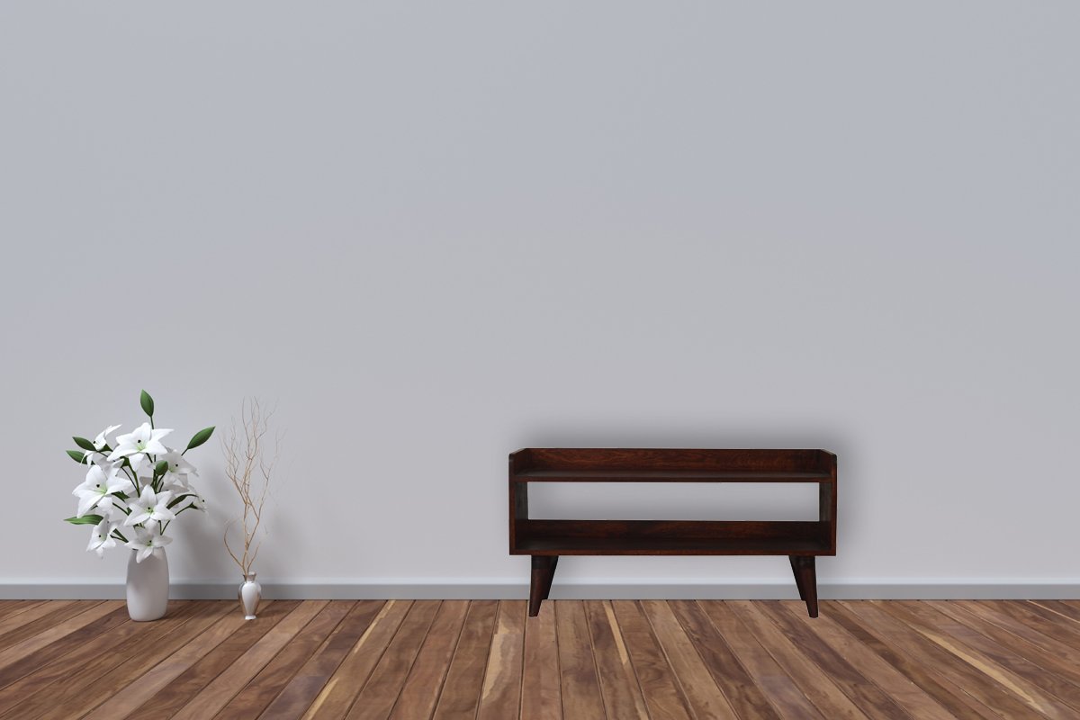 Ławka z litego drewna mango – 90 cm — model IN2106 - obrazek 9