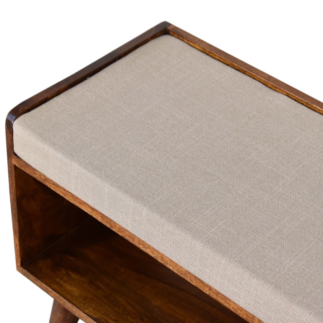Ławka z litego drewna mango – kasztanowa, 90 cm — model IN2108 - Image 5