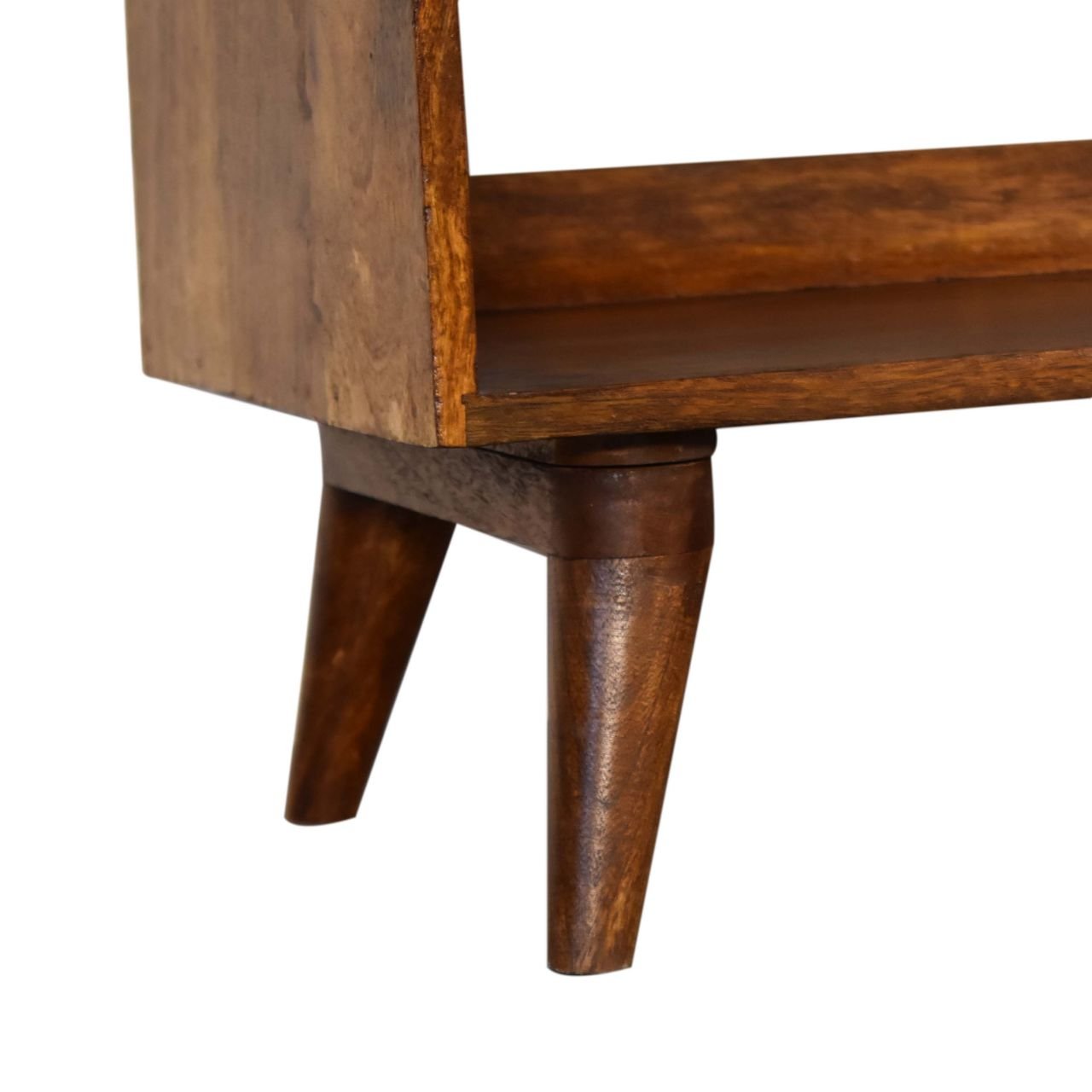 Ławka z litego drewna mango – kasztanowa, 90 cm — model IN2108 - Image 6