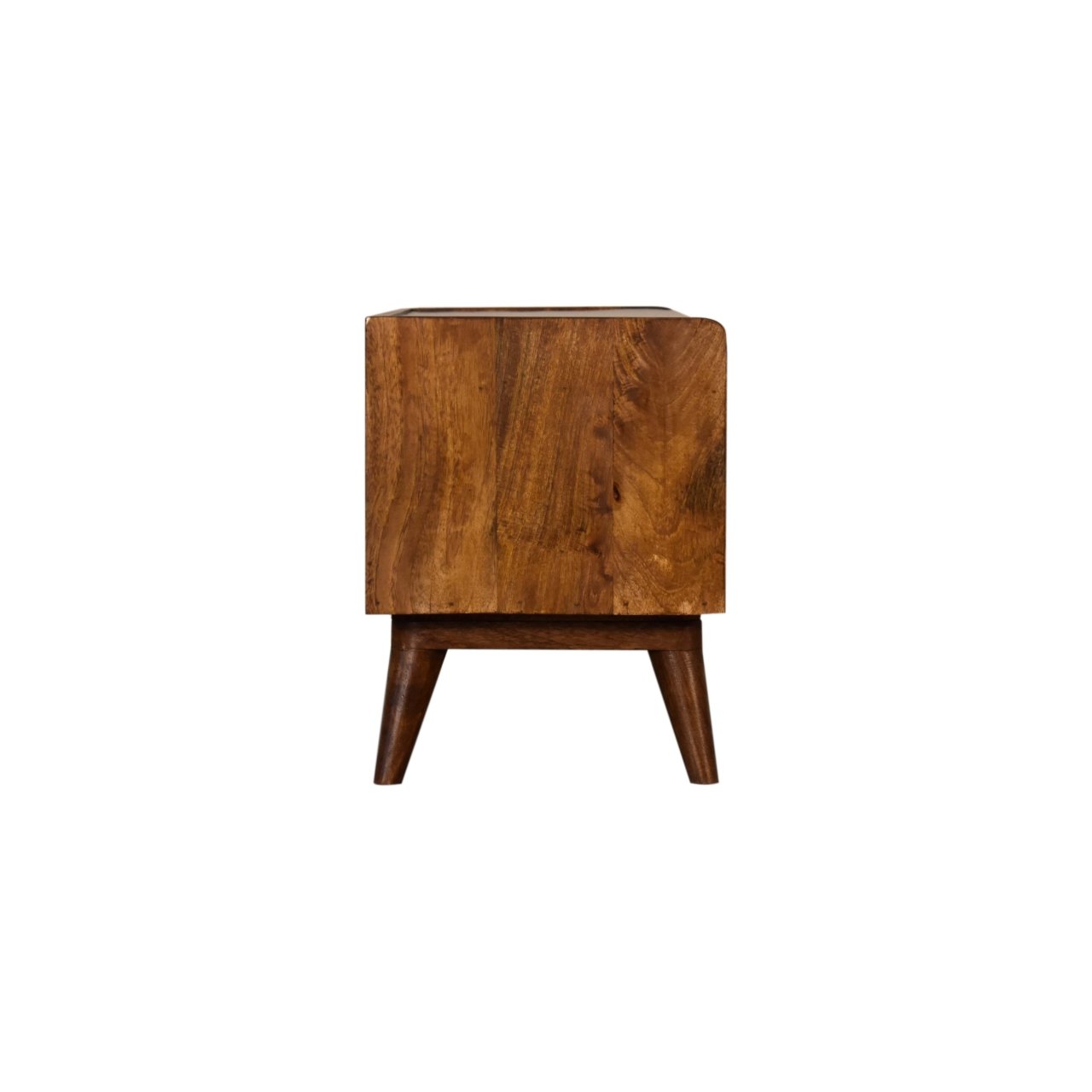 Ławka z litego drewna mango – kasztanowa, 90 cm — model IN2108 - Image 7