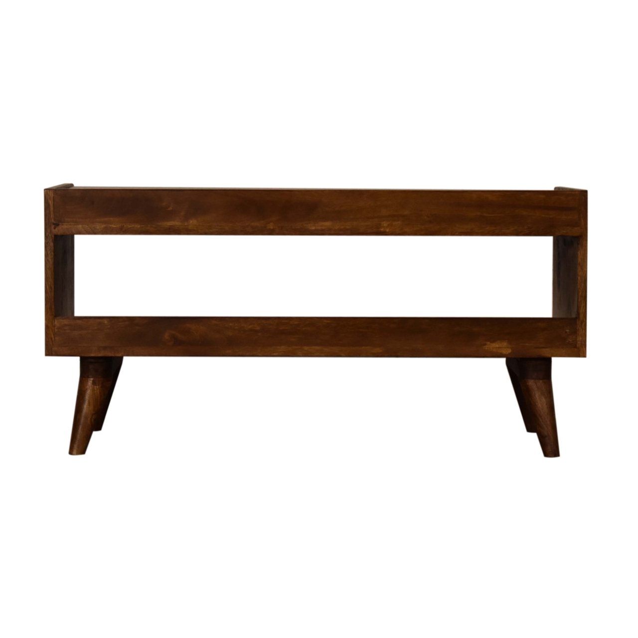 Ławka z litego drewna mango – kasztanowa, 90 cm — model IN2108 - Image 8
