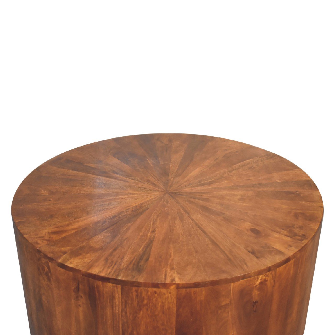 Stolik kawowy z naturalnych materiałów – kasztanowy, 90 cm - Image 4