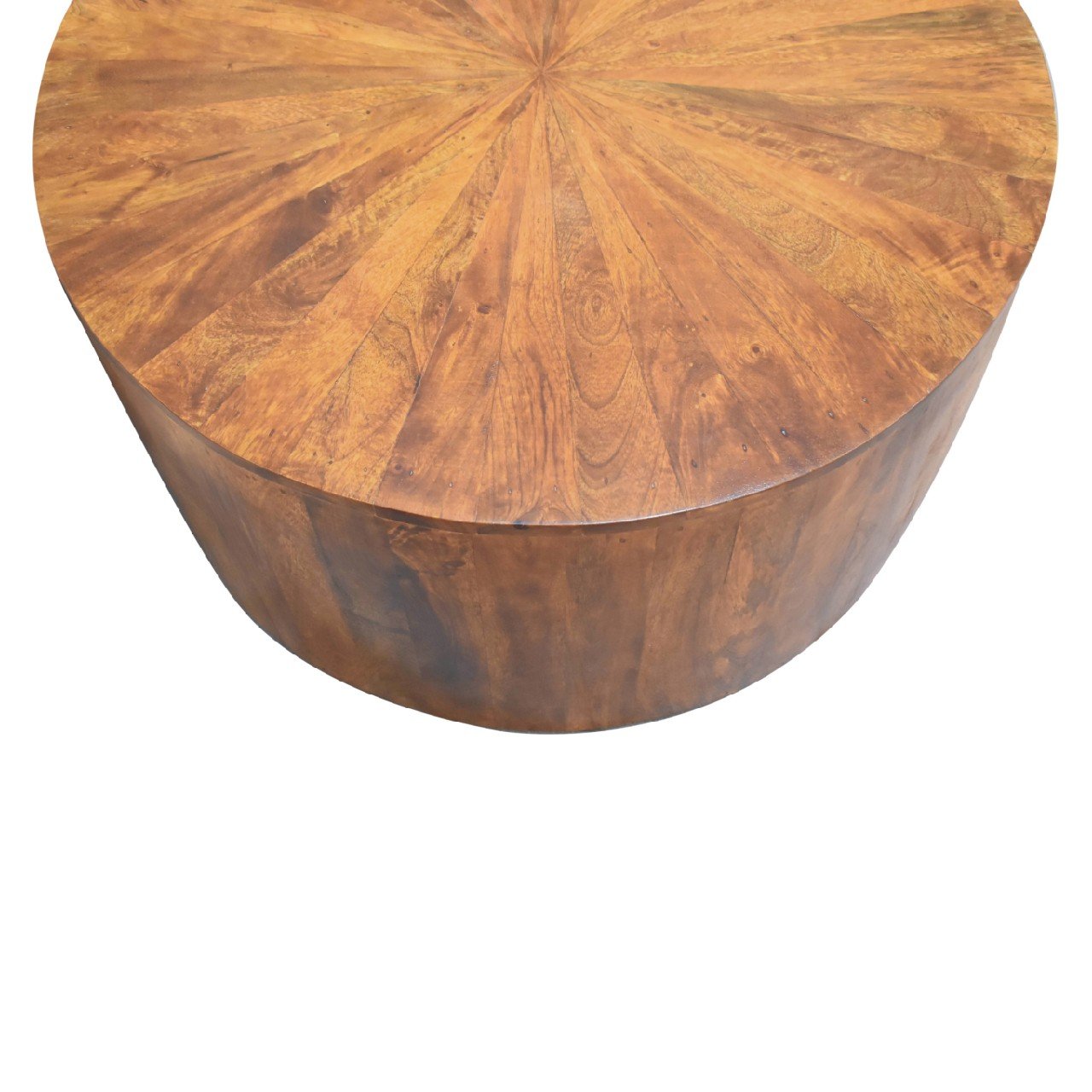 Stolik kawowy z naturalnych materiałów – kasztanowy, 90 cm - Image 5