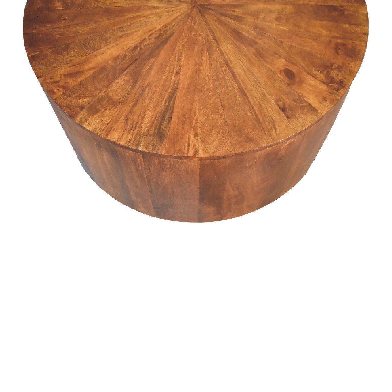 Stolik kawowy z naturalnych materiałów – kasztanowy, 90 cm - Image 6