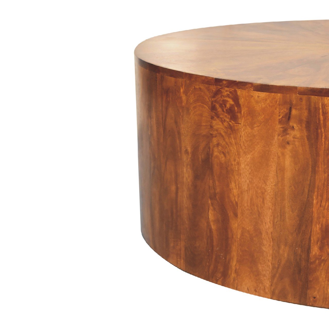 Stolik kawowy z naturalnych materiałów – kasztanowy, 90 cm - Image 7