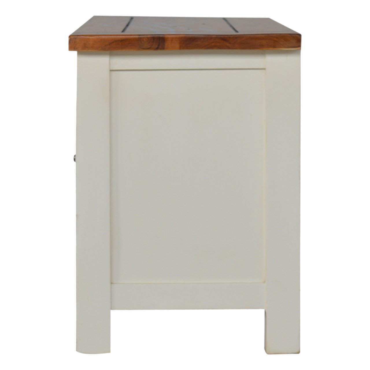 Szafka RTV z litego drewna mango – jasna, 110 cm — model IN212 - obrazek 5
