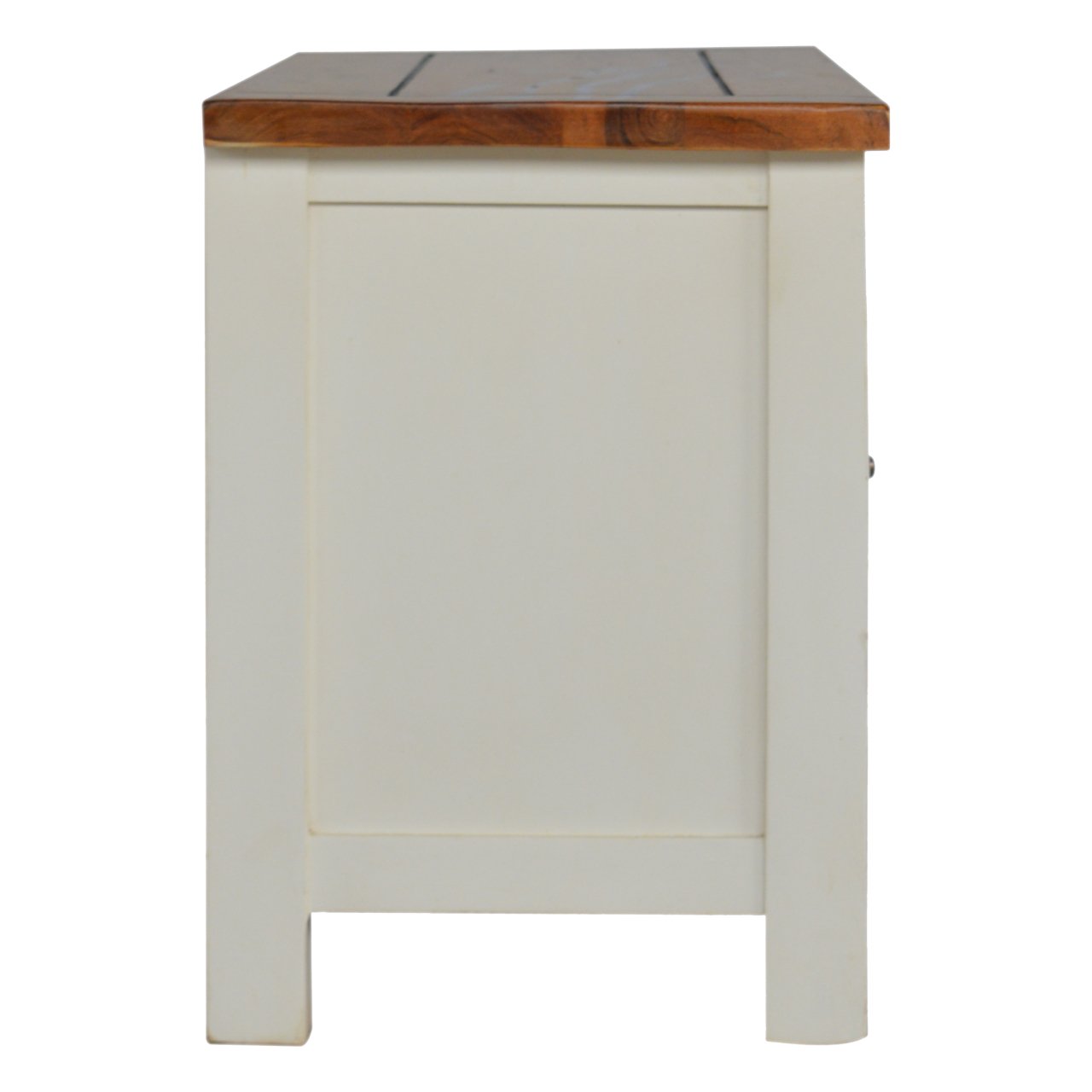 Szafka RTV z litego drewna mango – jasna, 110 cm — model IN212 - obrazek 8