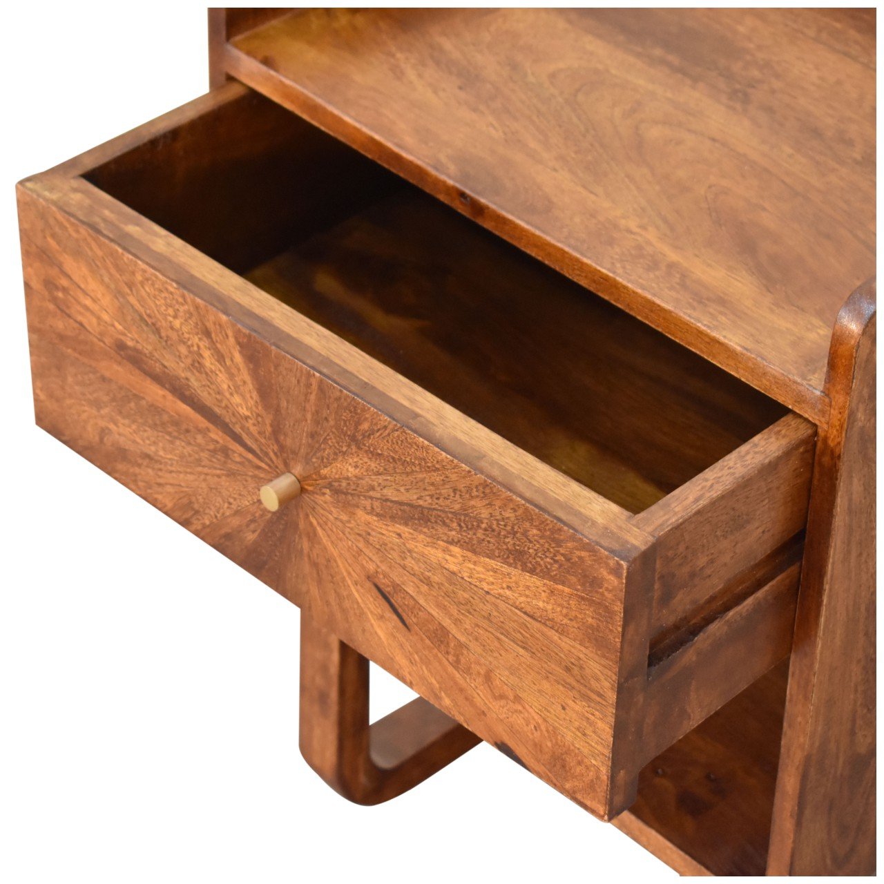 Szafka nocna Artisan IN2121 – lite drewno mango, wykończenie kasztanowe - Image 5