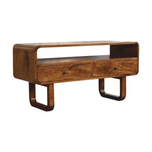 Szafka RTV Artisan IN2134 – lite drewno mango, wykończenie kasztanowe - Image 3