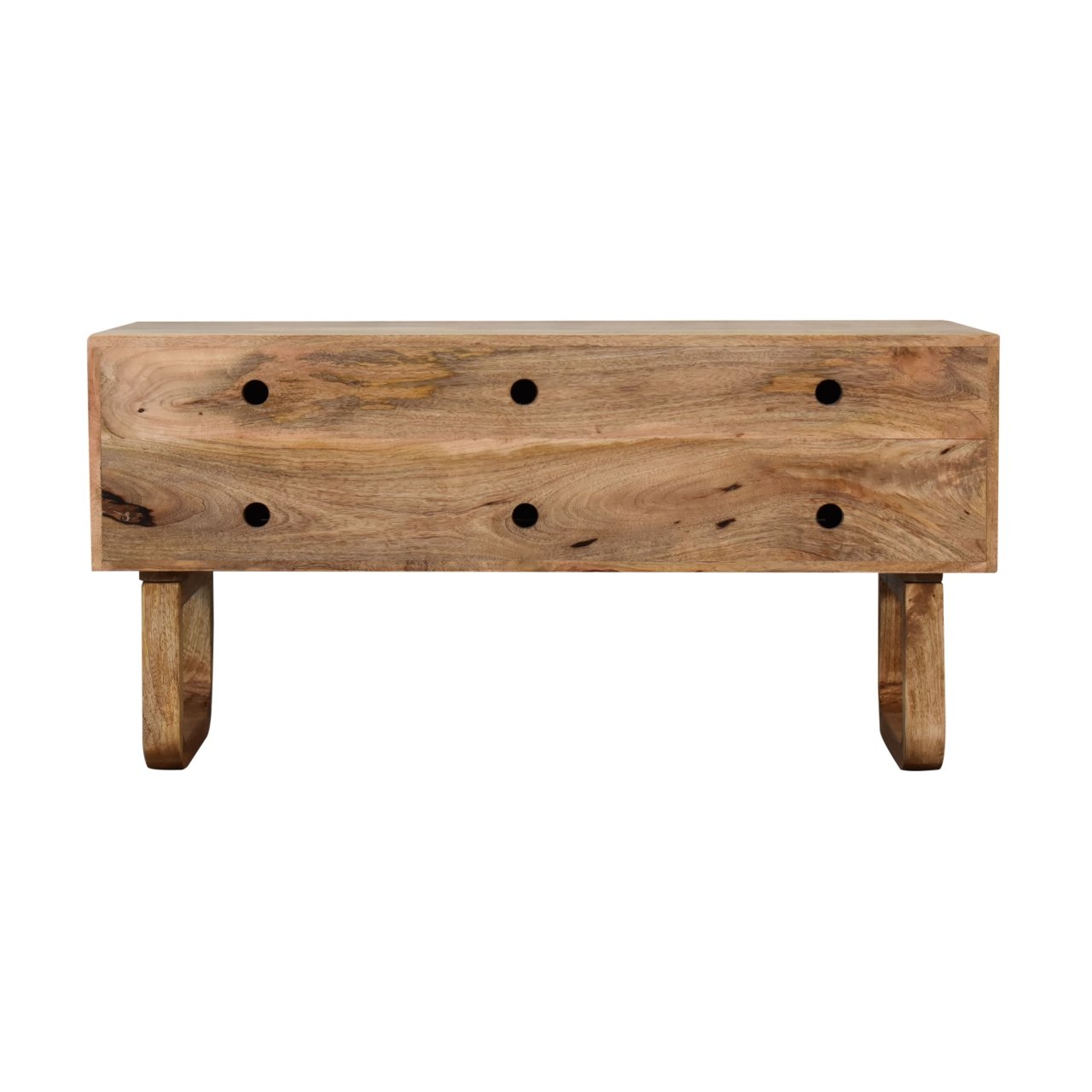 Ławka z litego drewna mango – dębowa, 90 cm