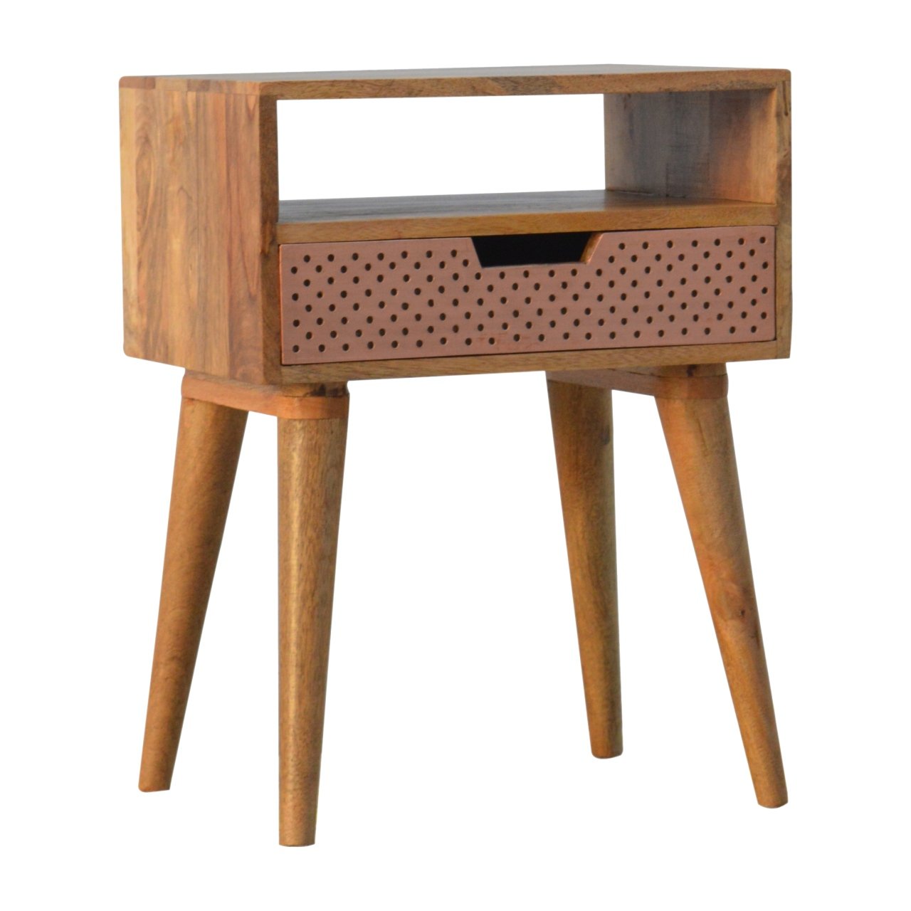 Szafka nocna Artisan IN219 – lite drewno mango, wykończenie dębowe - Image 3