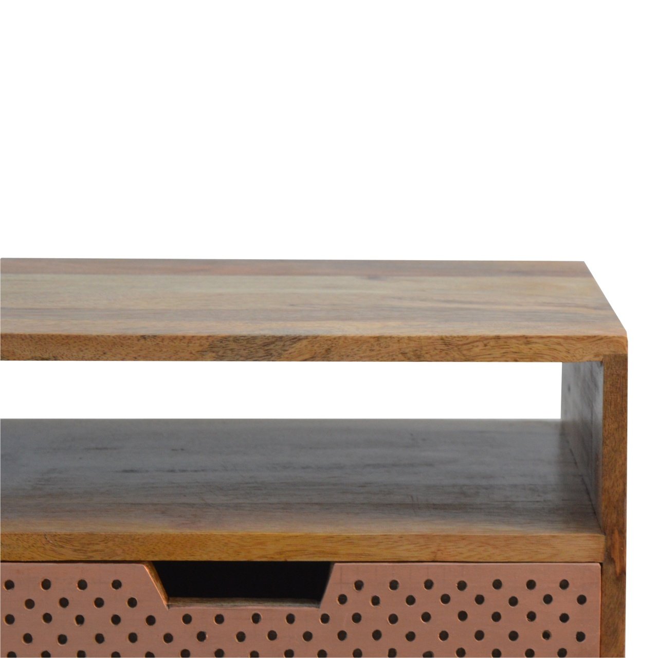 Szafka nocna Artisan IN219 – lite drewno mango, wykończenie dębowe - Image 4