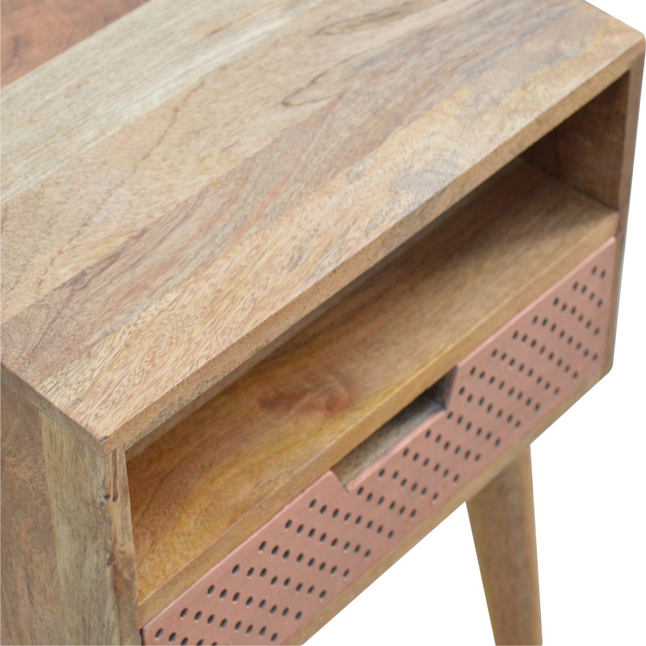 Szafka nocna Artisan IN219 – lite drewno mango, wykończenie dębowe - Image 5