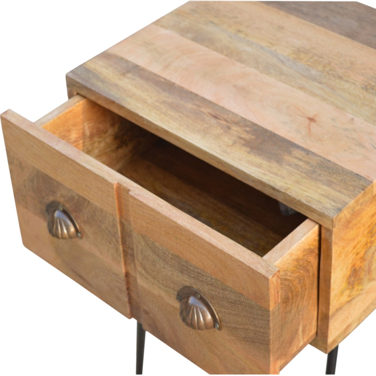 Szafka nocna Artisan IN238 – lite drewno mango, wykończenie dębowe - Image 4