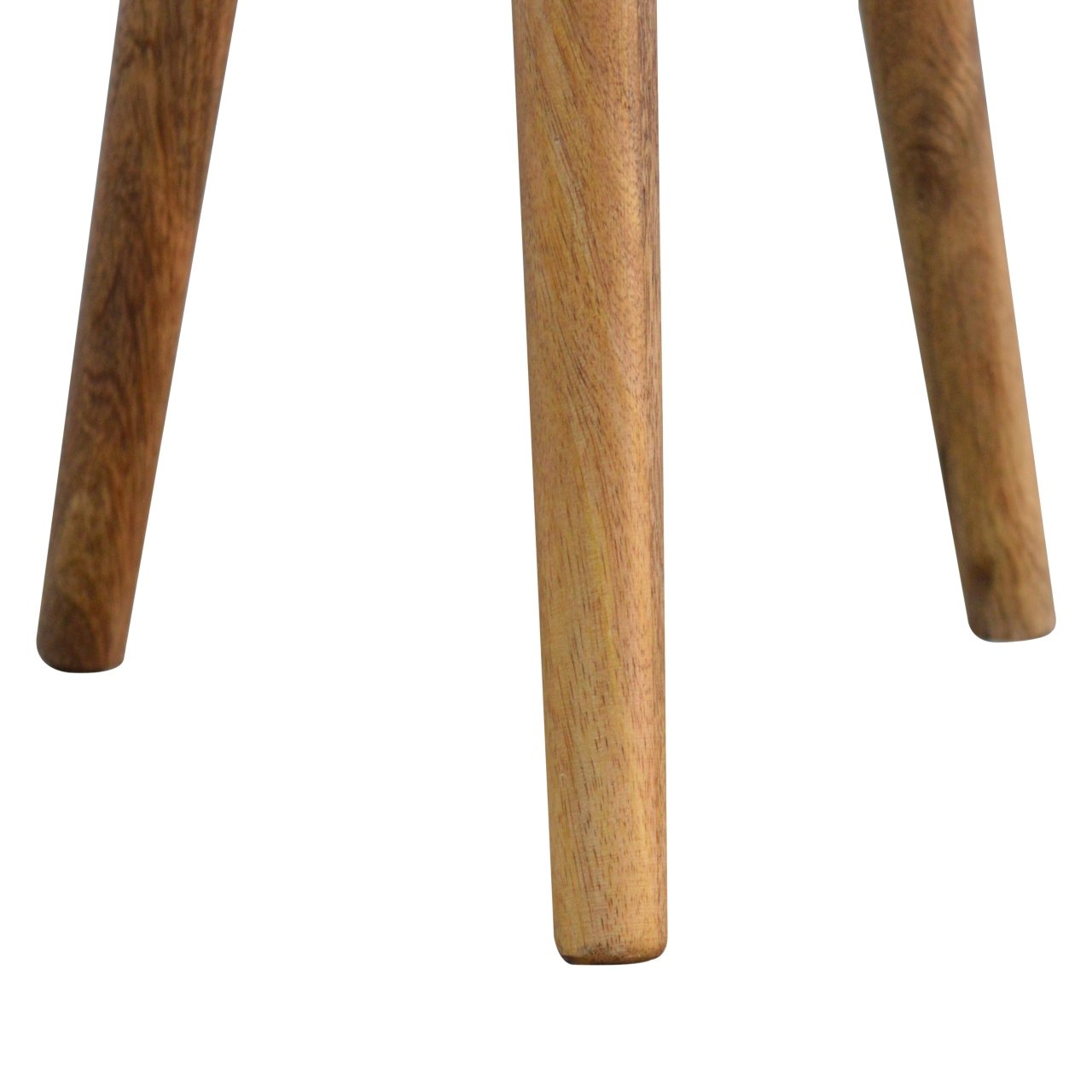 Pufa z litego drewna mango – dębowa, 35 cm - Image 5