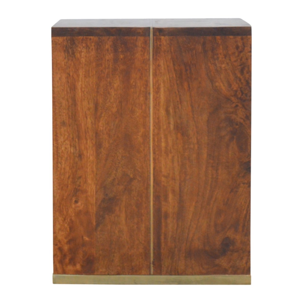 Stolik kawowy z litego drewna mango – kasztanowy, 40 cm — model IN267 - Image 4