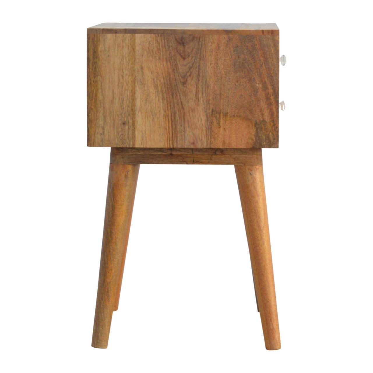 Szafka nocna z litego drewna mango – dębowa, 45 cm — model IN295 - Image 9
