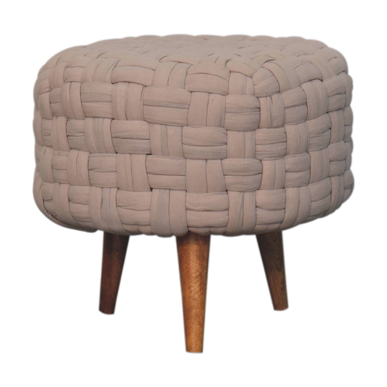 Pufa z naturalnych materiałów – naturalna, 48 cm