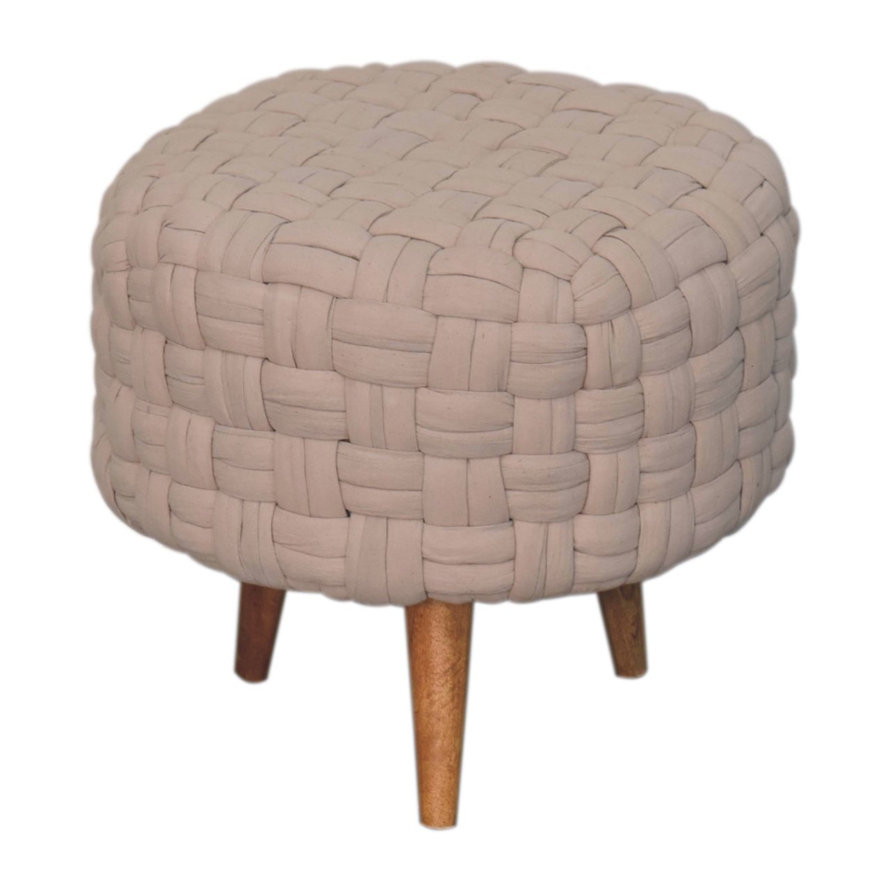 Pufa z naturalnych materiałów – naturalna, 48 cm - Image 2