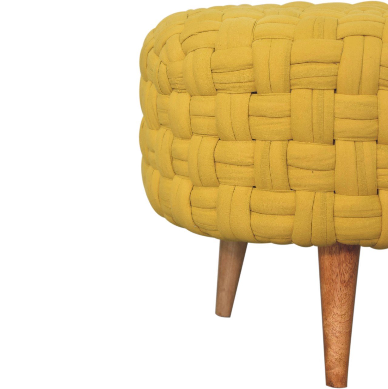 Pufa lub podnóżek Artisan IN3063 – naturalne materiały dobrane przez Artisan, wykończenie rzemieślnicze - Image 7