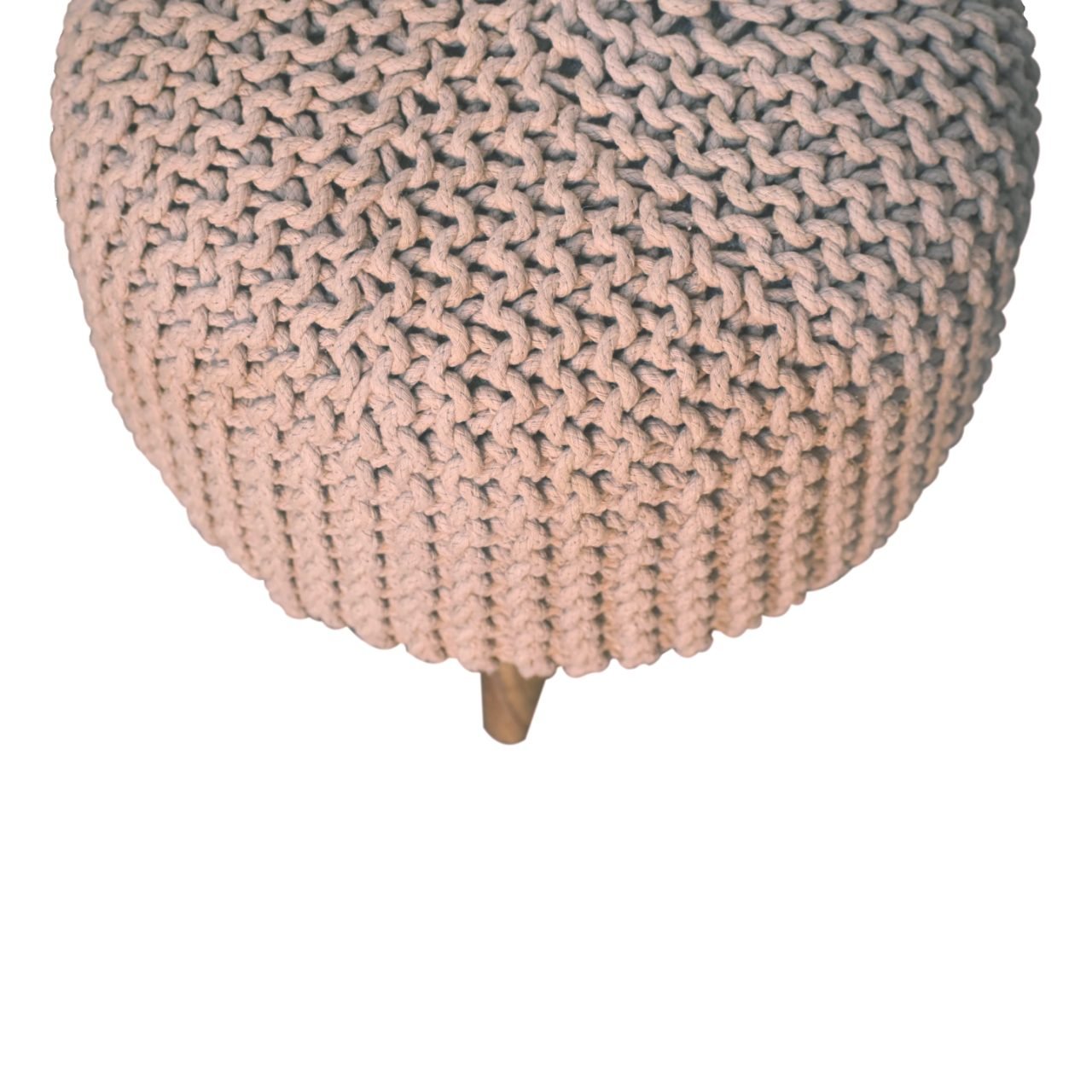Pufa lub podnóżek Artisan IN3066 – drewno o dębowym charakterze, wykończenie dębowe - Image 2
