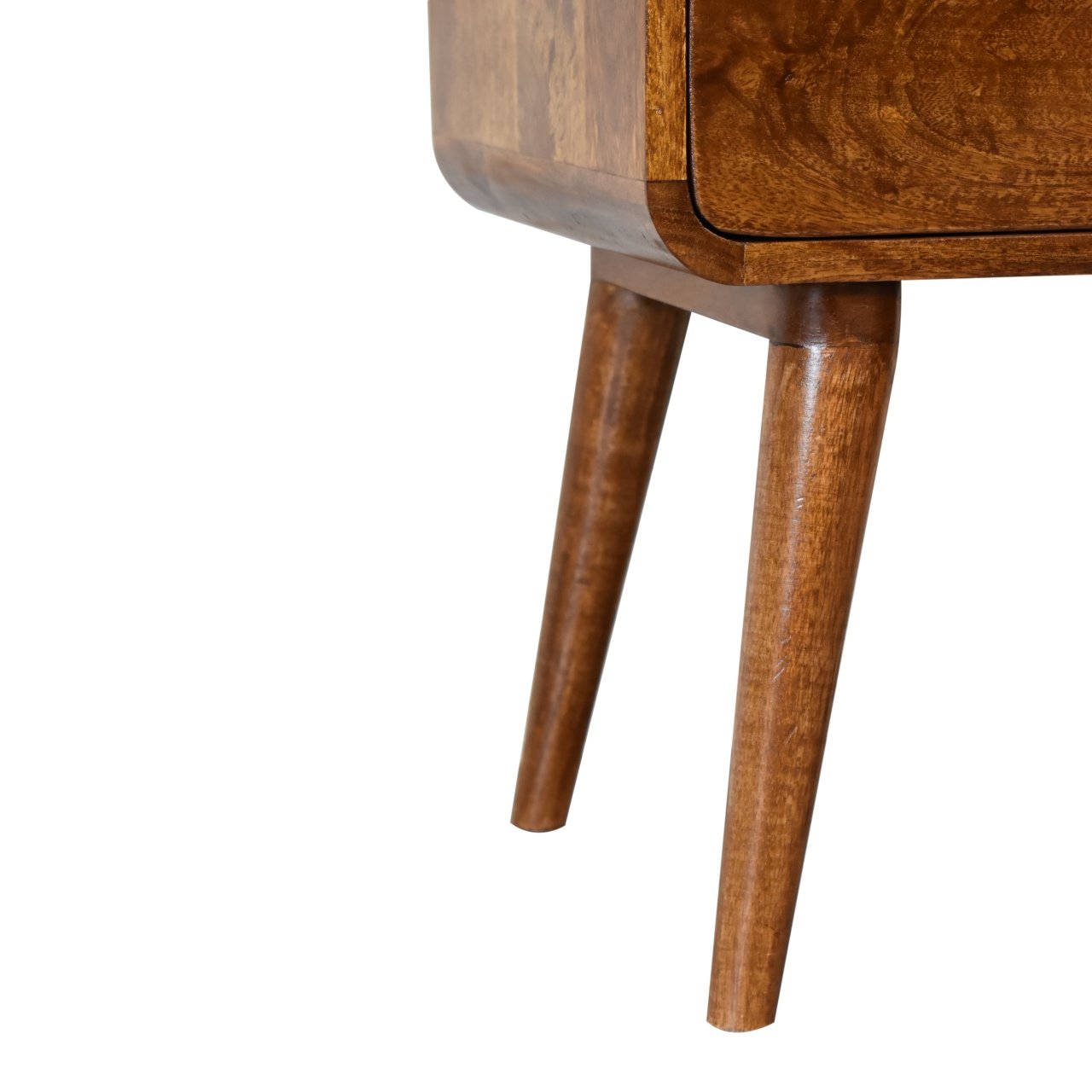 Szafka nocna z litego drewna mango – kasztanowa, 45 cm — model IN308 - Image 6