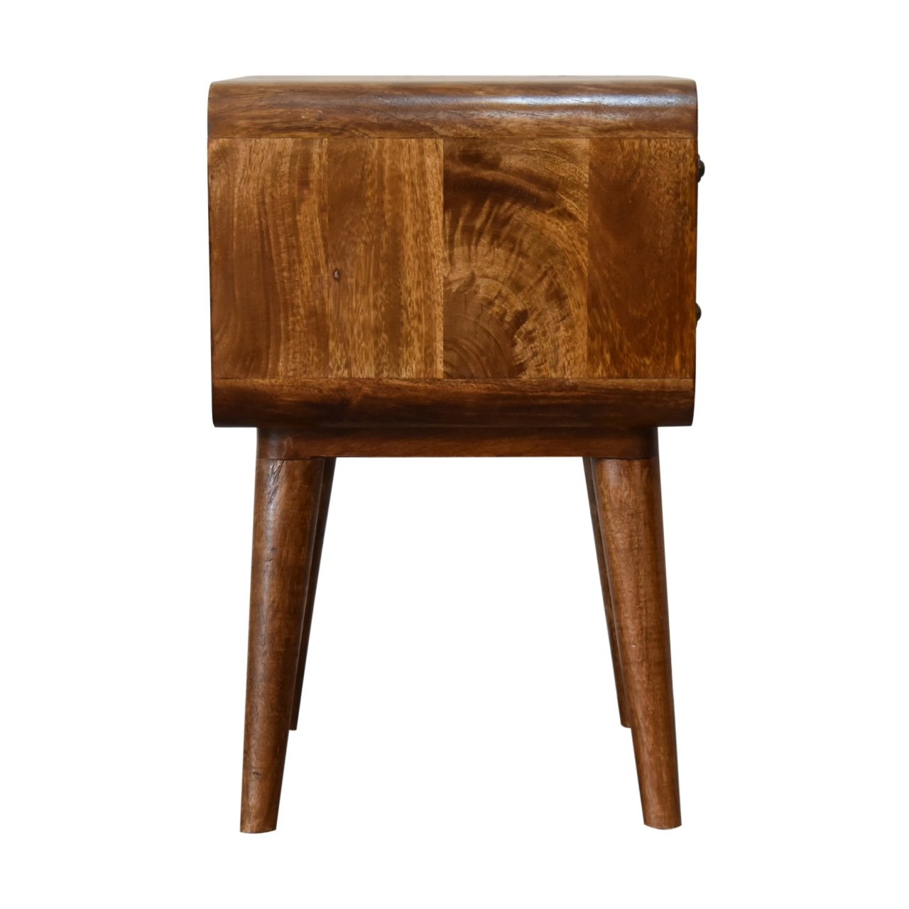 Szafka nocna z litego drewna mango – kasztanowa, 45 cm — model IN308 - Image 7
