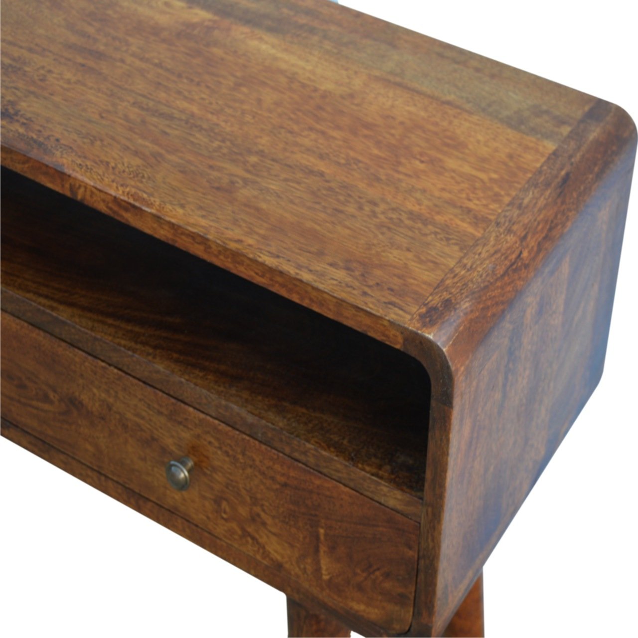 Stół z litego drewna mango – kasztanowy, 90 cm — model IN311 - Image 4