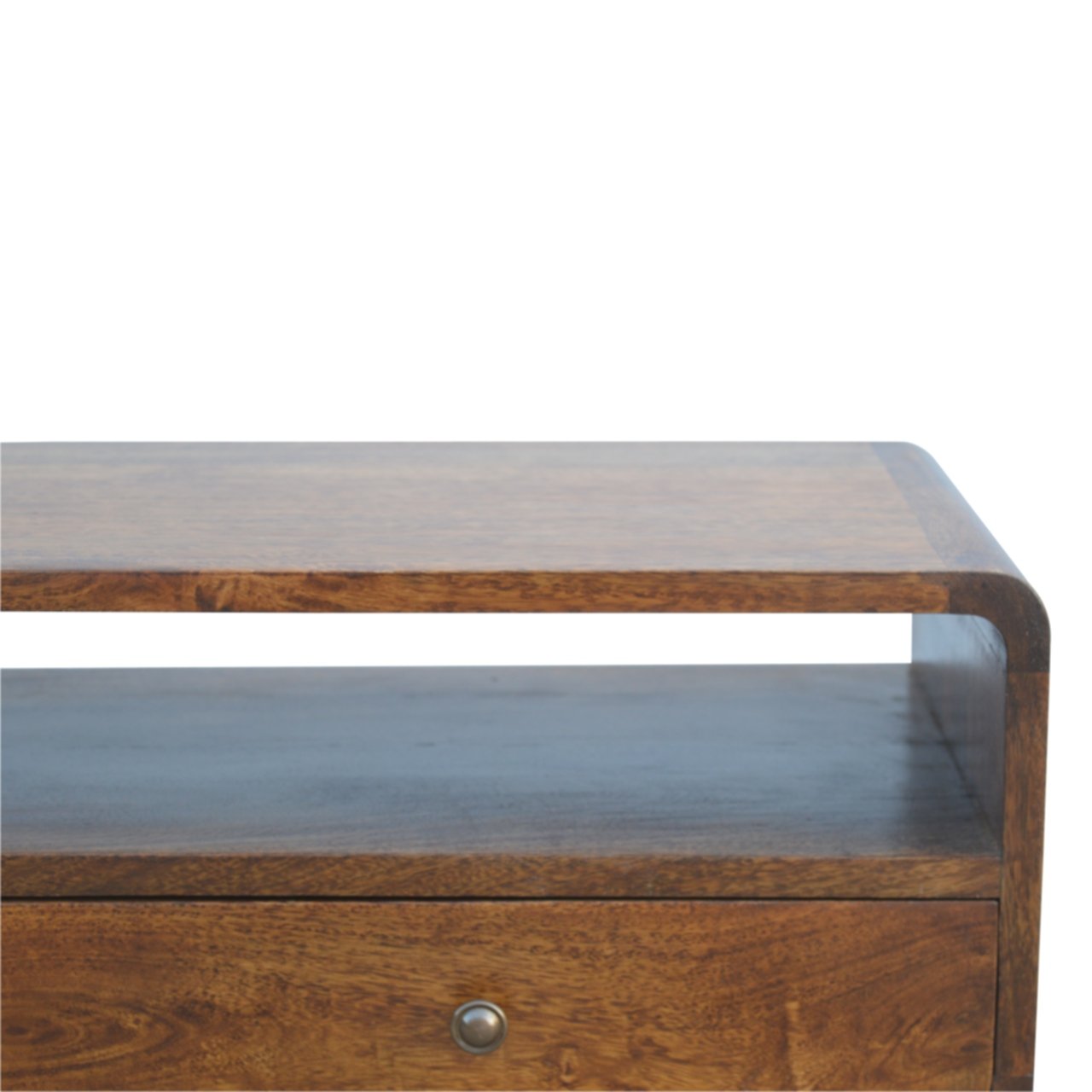 Stół z litego drewna mango – kasztanowy, 90 cm — model IN311 - Image 5