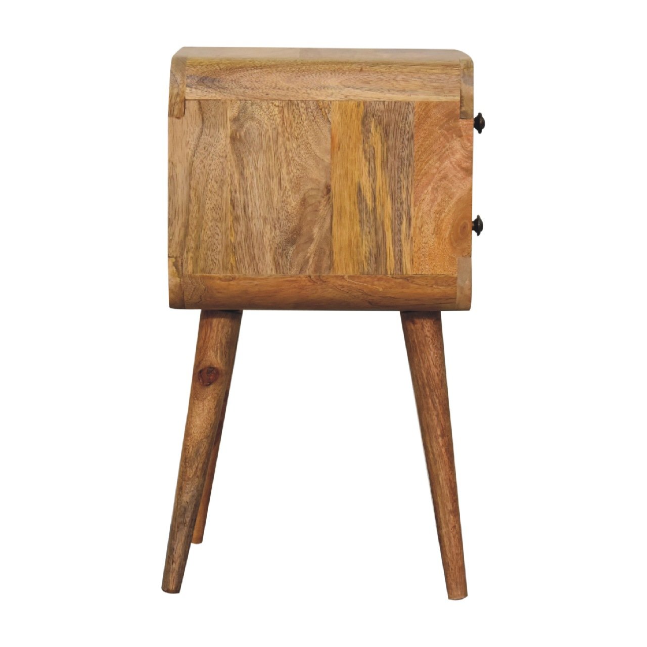 Szafka nocna z litego drewna mango – dębowa, 30 cm — model IN3262 - obrazek 7