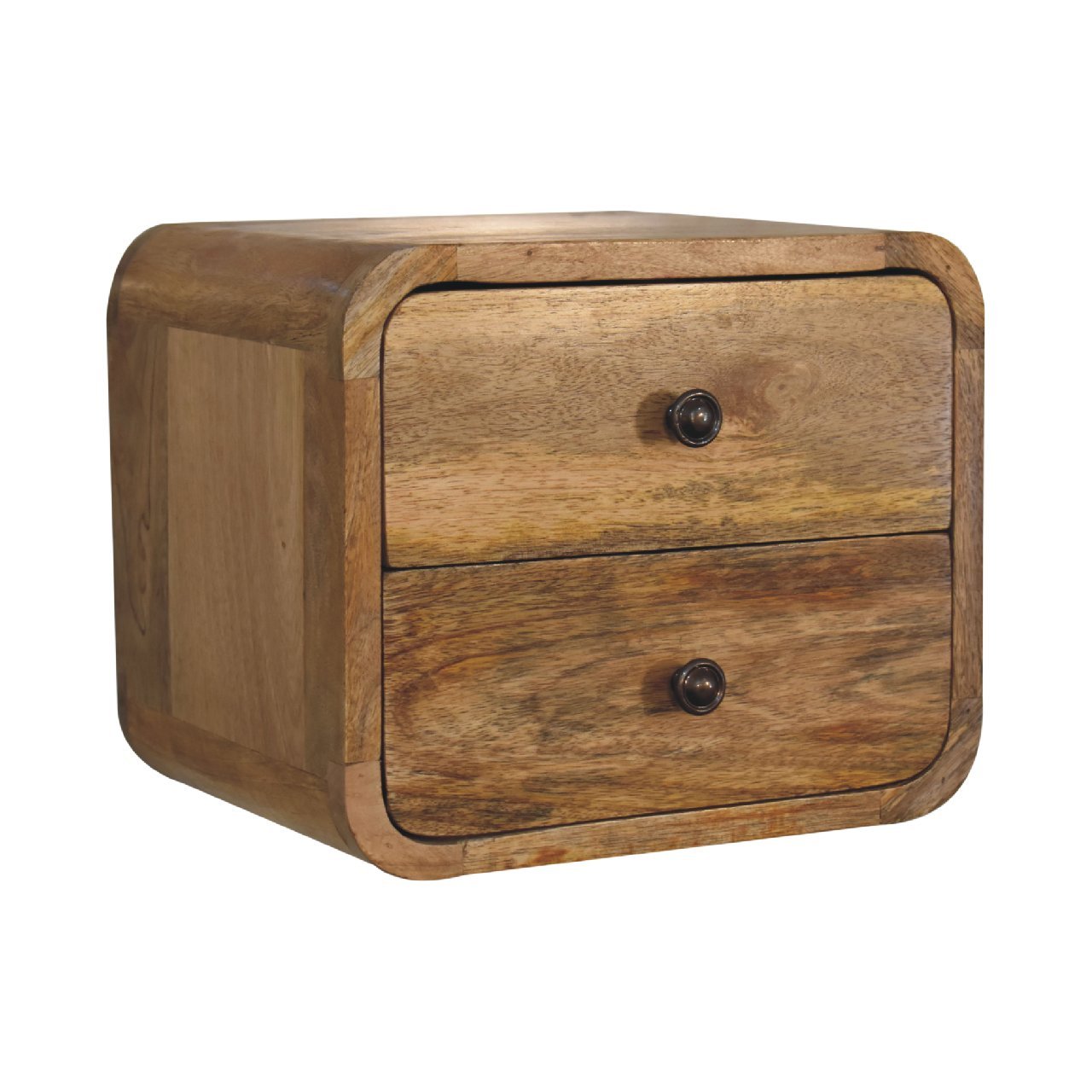 Szafka nocna Artisan IN3264 – lite drewno mango, wykończenie dębowe - obrazek 2