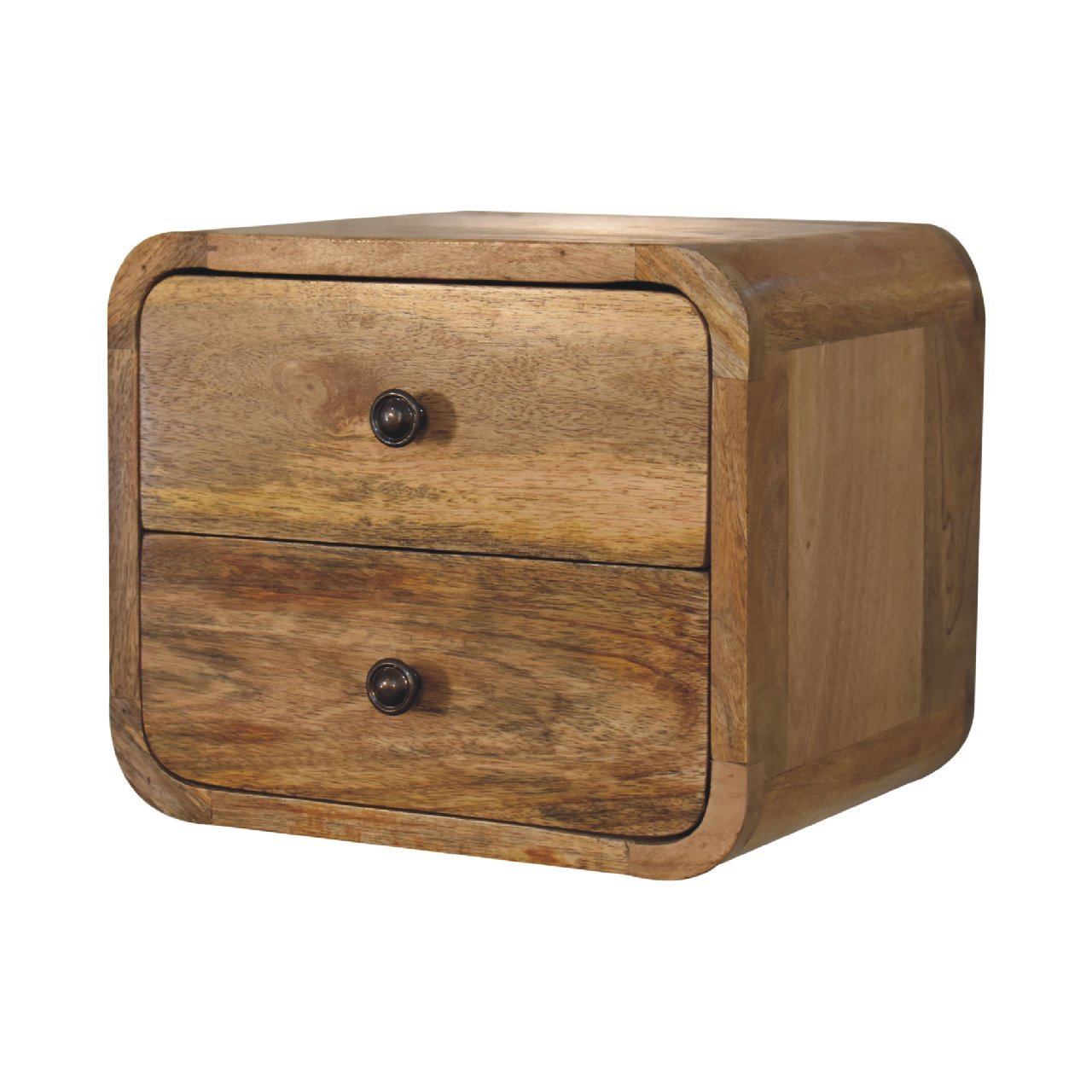 Szafka nocna Artisan IN3264 – lite drewno mango, wykończenie dębowe - obrazek 3