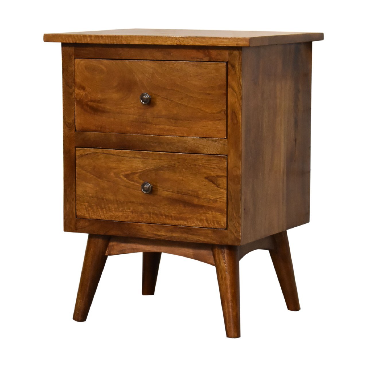 Szafka nocna z litego drewna mango – kasztanowa, 45 cm — model IN3269 - Image 3