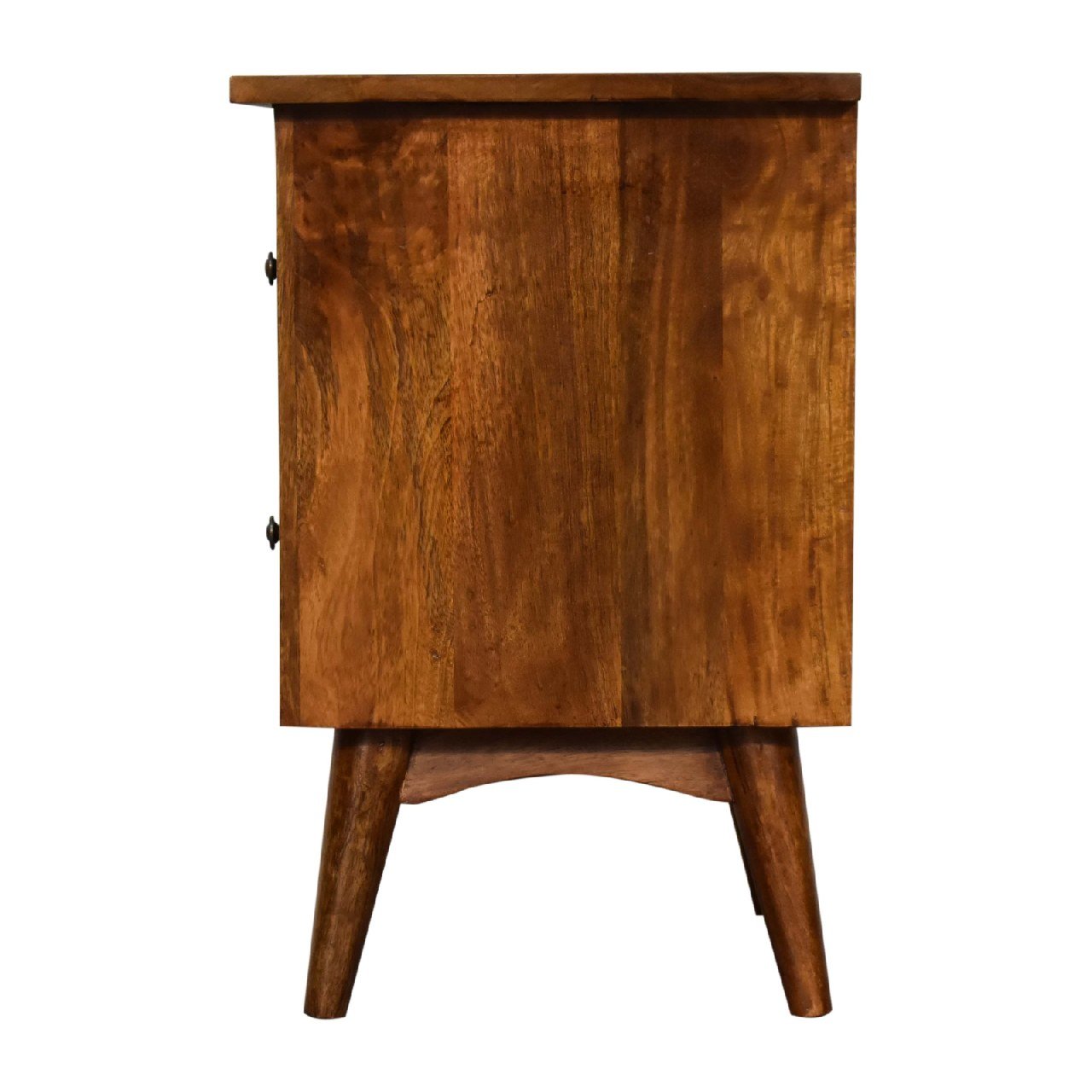 Szafka nocna z litego drewna mango – kasztanowa, 45 cm — model IN3269 - Image 8