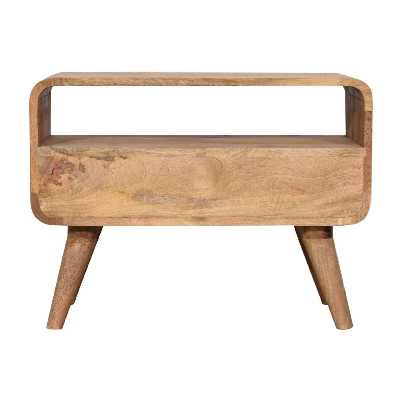Szafka RTV z litego drewna mango – dębowa, 60 cm - obrazek 9