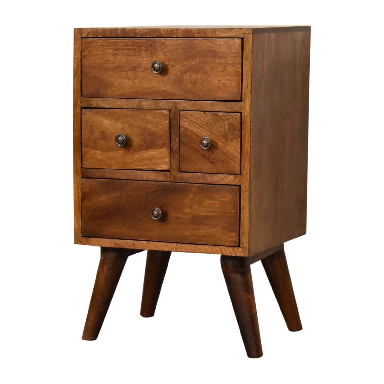 Szafka nocna z litego drewna mango – kasztanowa, 36 cm — model IN3278 - Image 2