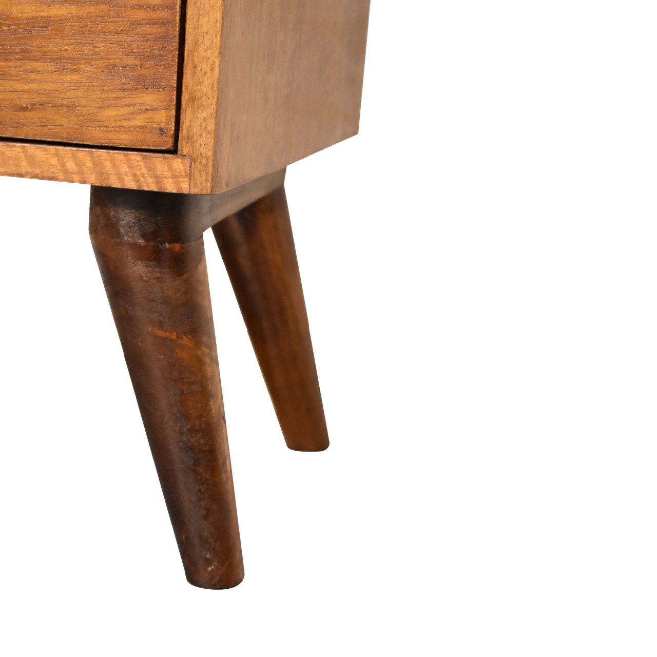 Szafka nocna z litego drewna mango – kasztanowa, 36 cm — model IN3278 - Image 7