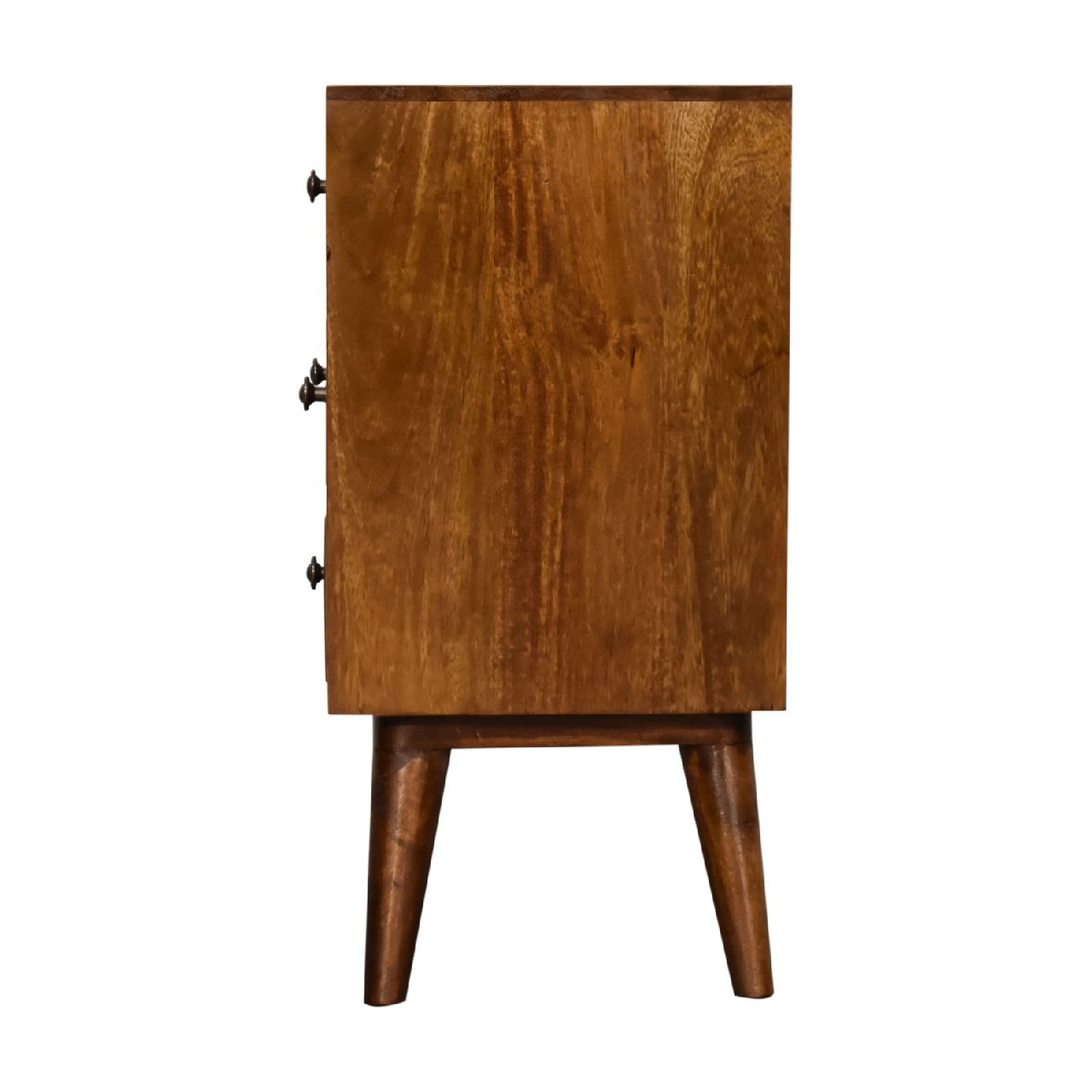 Szafka nocna z litego drewna mango – kasztanowa, 36 cm — model IN3278 - Image 8