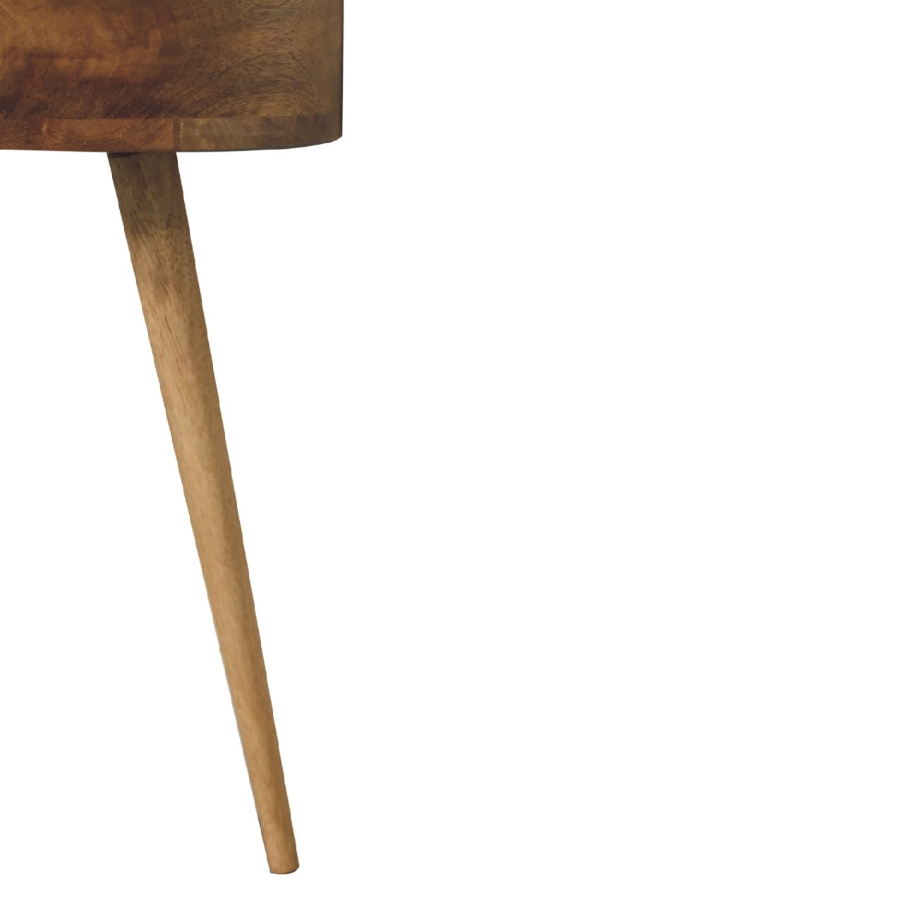Szafka nocna z litego drewna mango – dębowa, 40 cm — model IN3279 - obrazek 6