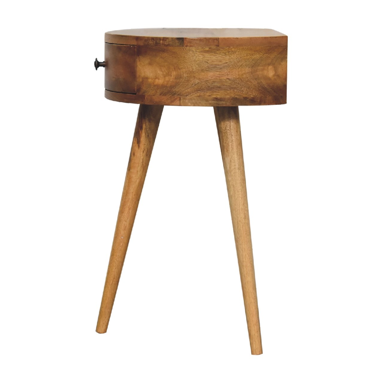 Szafka nocna z litego drewna mango – dębowa, 40 cm — model IN3279 - obrazek 7