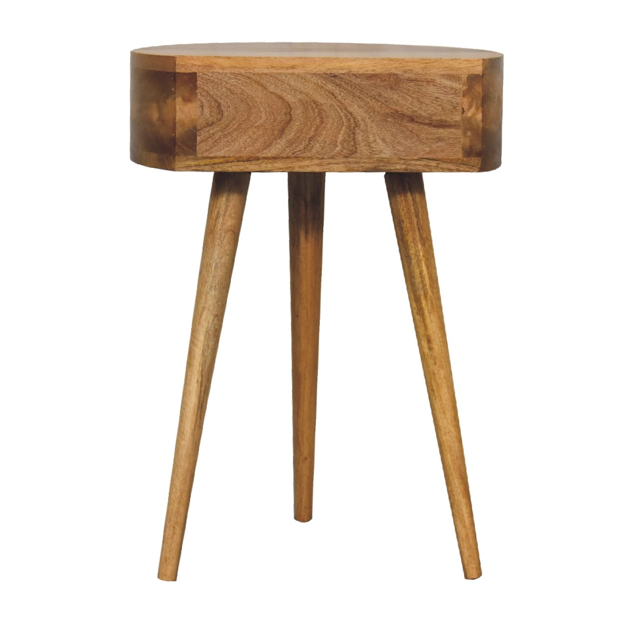 Szafka nocna z litego drewna mango – dębowa, 40 cm — model IN3279 - obrazek 8