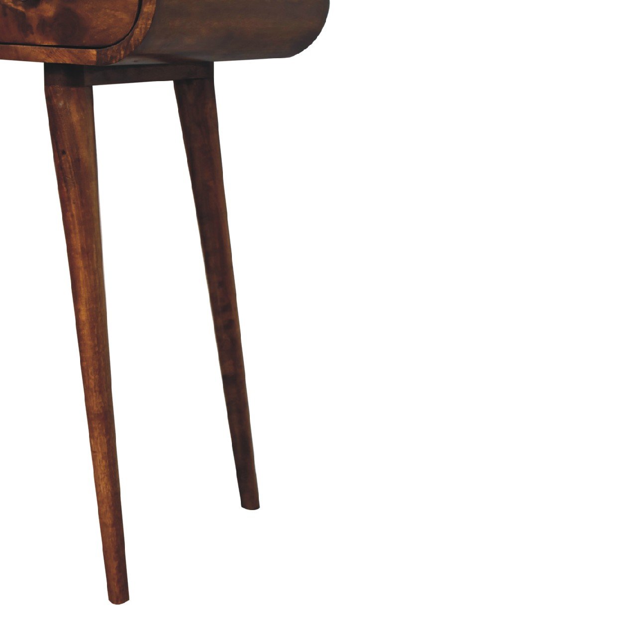 Toaletka z lustrem z litego drewna mango – kasztanowa, 100 cm - obrazek 9