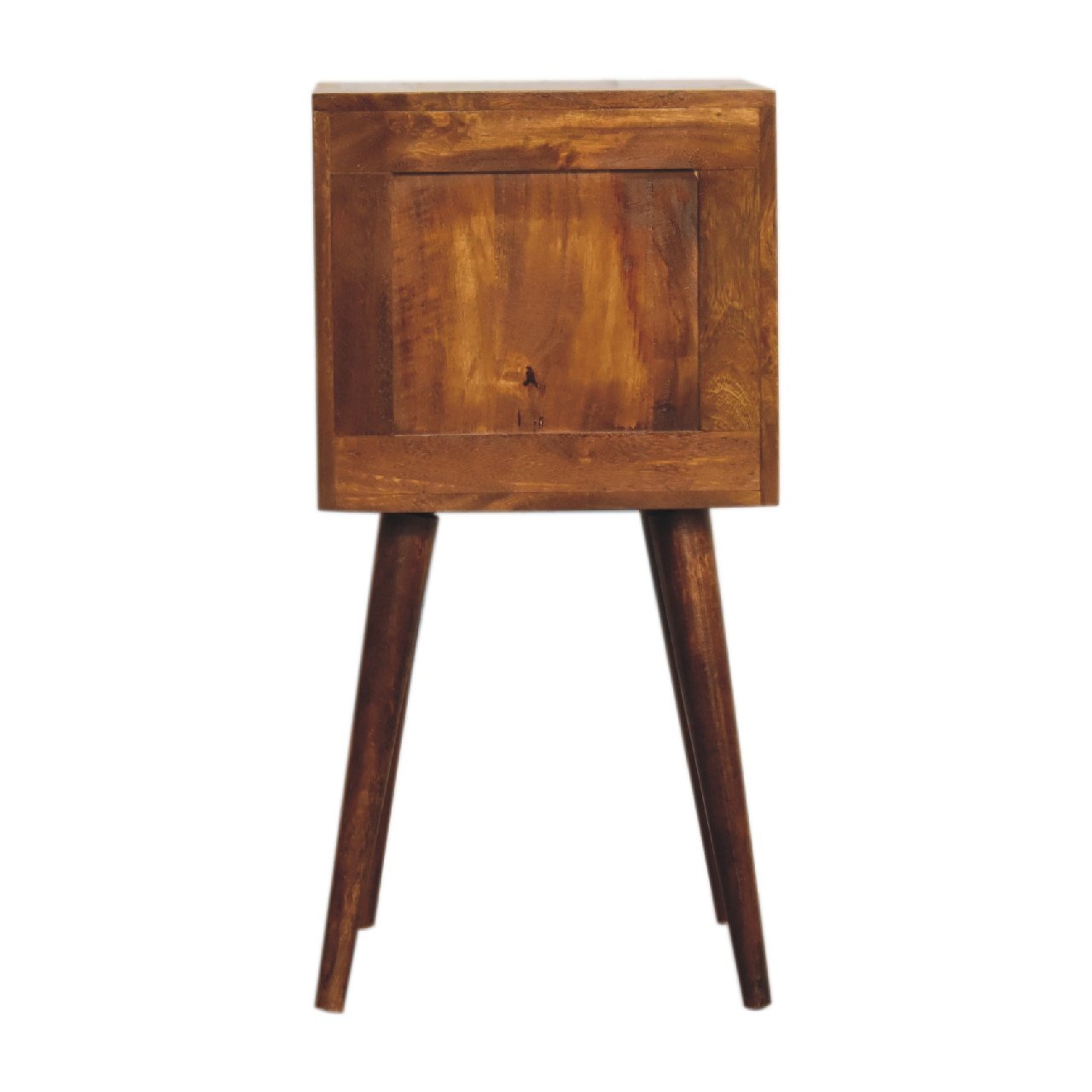 Szafka nocna z litego drewna mango – kasztanowa, 31 cm - obrazek 8