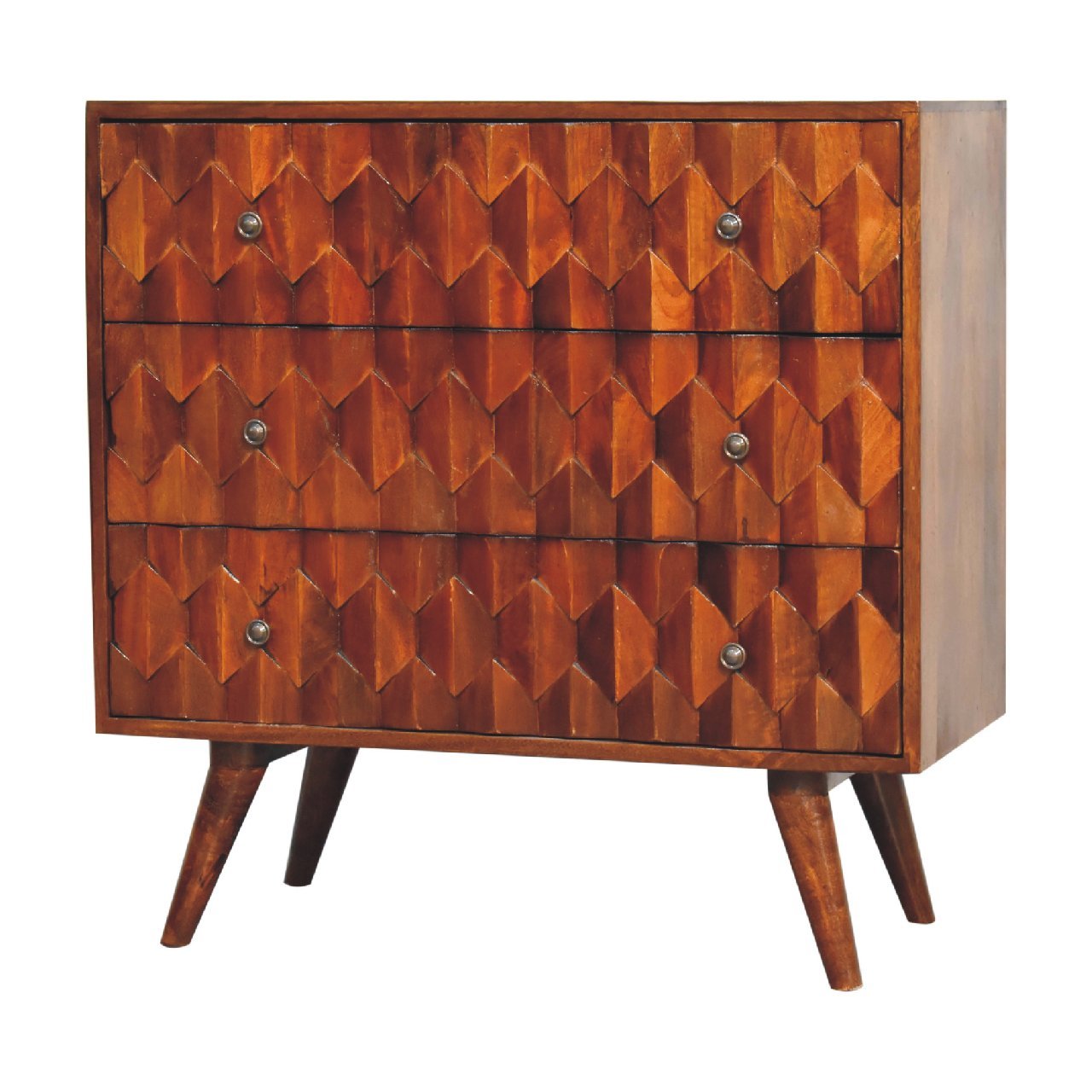 Komoda Artisan IN3295 – lite drewno mango, wykończenie kasztanowe - Image 2