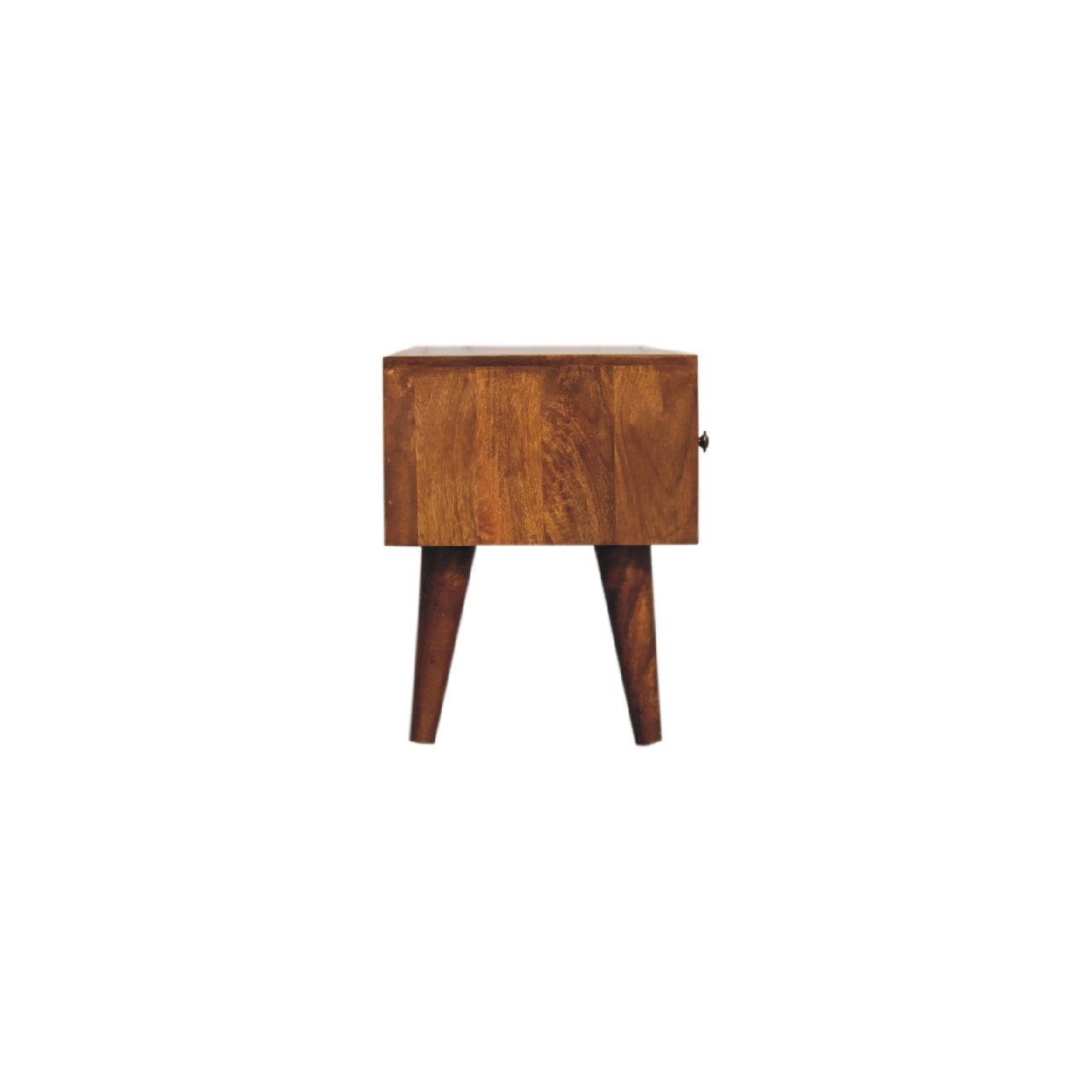 Stolik kawowy z litego drewna mango – kasztanowy, 100 cm - Image 8