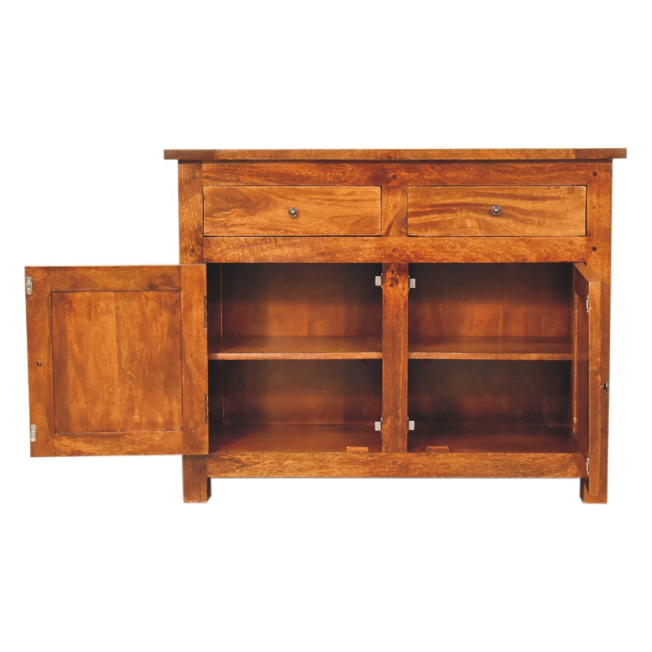 Komoda z litego drewna mango – kasztanowa, 108 cm - obrazek 7