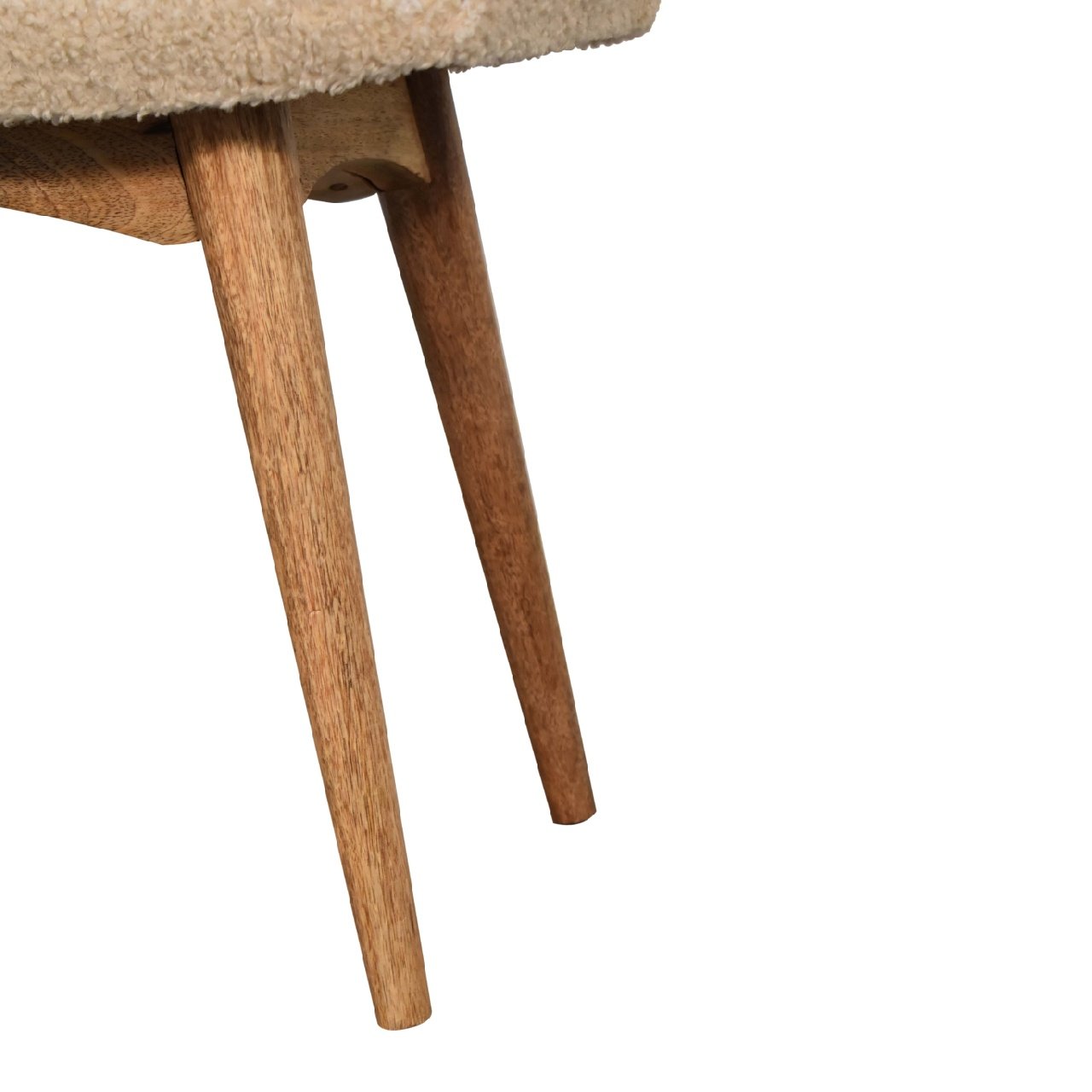 Ławka z litego drewna mango – dębowa, 63 cm - Image 7