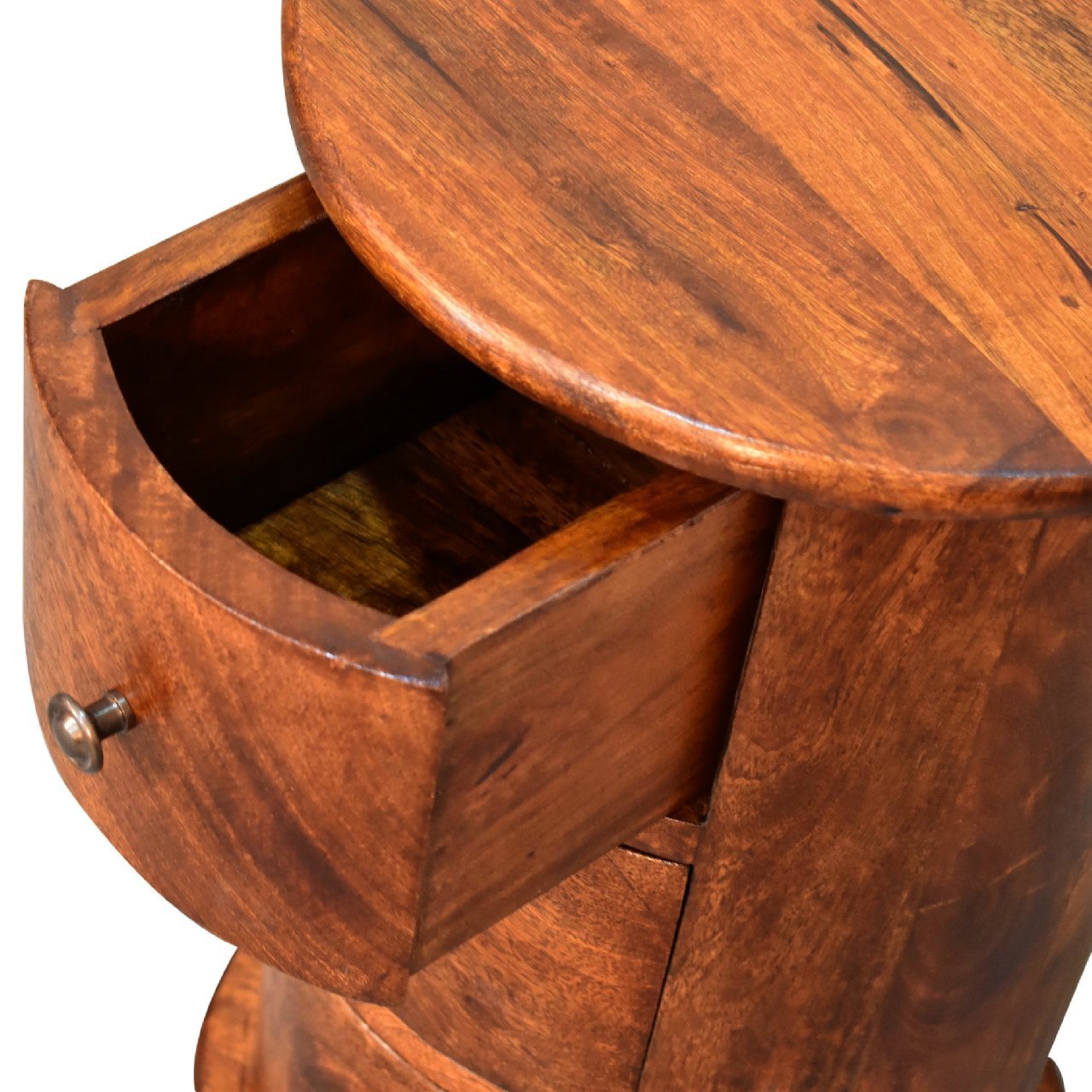 Szafka nocna Artisan IN3310 – lite drewno mango, wykończenie kasztanowe - Image 7