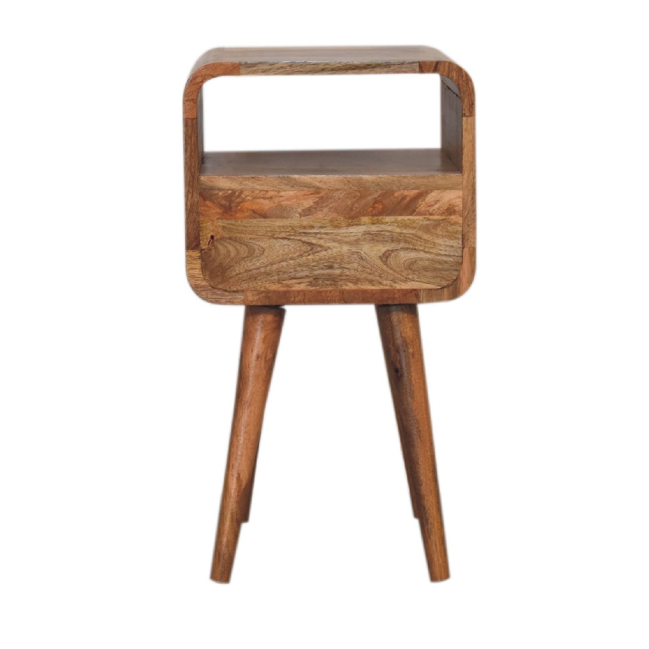 Szafka nocna z litego drewna mango – dębowa, 30 cm — model IN3314 - obrazek 9