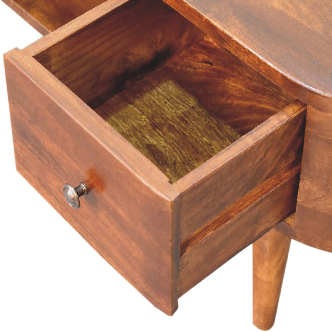 Szafka RTV z litego drewna mango – kasztanowa, 100 cm — model IN3315 - obrazek 6